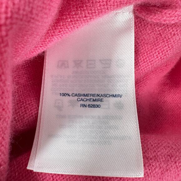 Lands' End Cashmere Sweater Size XS Pink Long Sleeve Cozy Warm Barbiecore - Picture 13 of 14